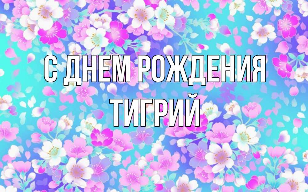 Открытка на каждый день с именем, Тигрий С днем рождения открытка с заливкой Прикольная открытка с пожеланием онлайн скачать бесплатно 