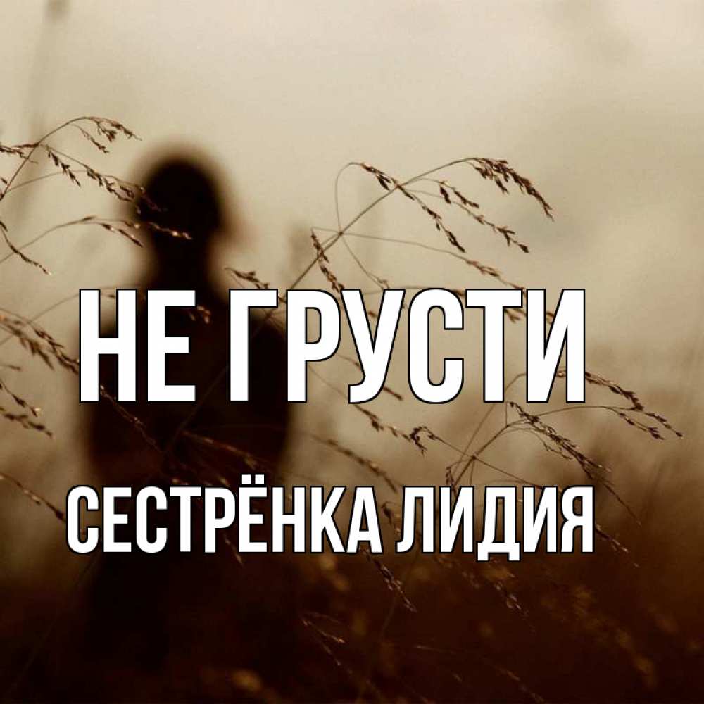Открытка на каждый день с именем, Сестрёнка-Лидия Не грусти грусть Прикольная открытка с пожеланием онлайн скачать бесплатно 