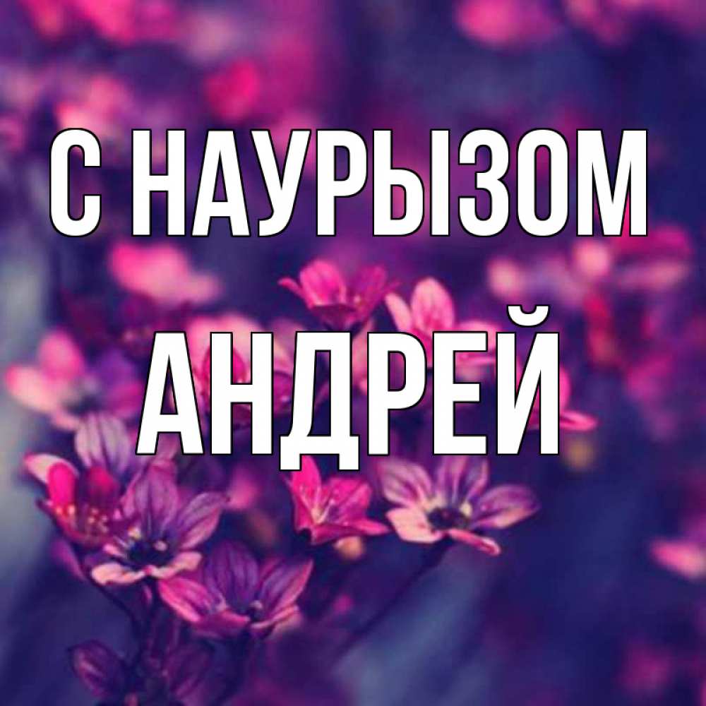 Открытка на каждый день с именем, Андрей С наурызом небольшие цветы 1 Прикольная открытка с пожеланием онлайн скачать бесплатно 