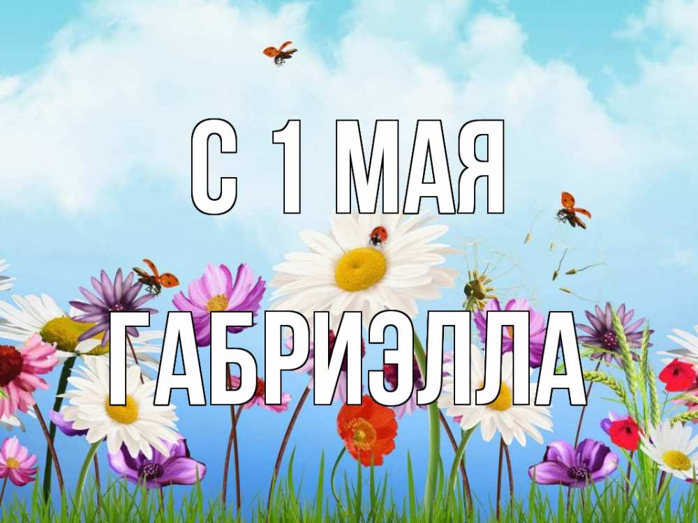 Открытка на каждый день с именем, Габриэлла С 1 мая С 1 мая Прикольная открытка с пожеланием онлайн скачать бесплатно 