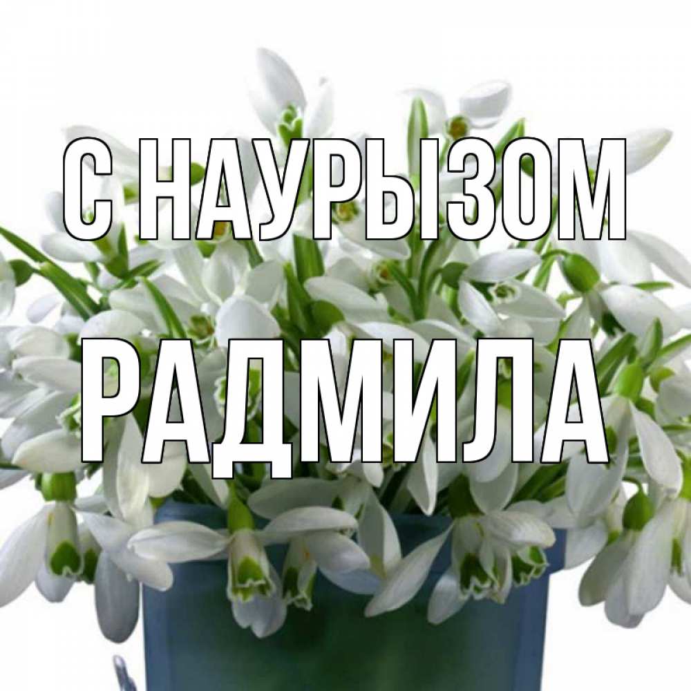 Открытка на каждый день с именем, Радмила С наурызом цветы к наурызу новый год в Казахстане Прикольная открытка с пожеланием онлайн скачать бесплатно 