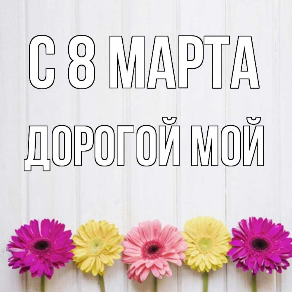 Открытка на каждый день с именем, Дорогой-мой С 8 МАРТА женщинам 1 Прикольная открытка с пожеланием онлайн скачать бесплатно 