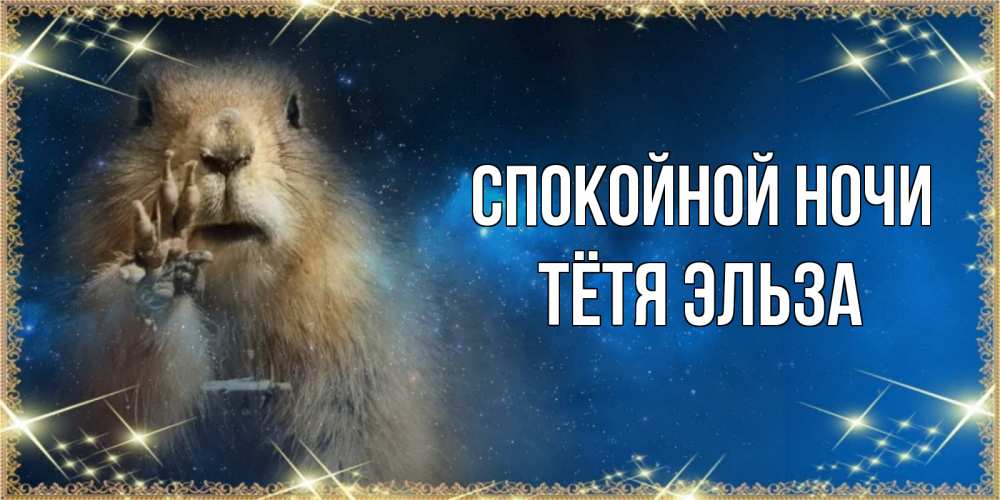 Открытка на каждый день с именем, Тётя-Эльза Спокойной ночи спокойной ночи сладких снов Прикольная открытка с пожеланием онлайн скачать бесплатно 