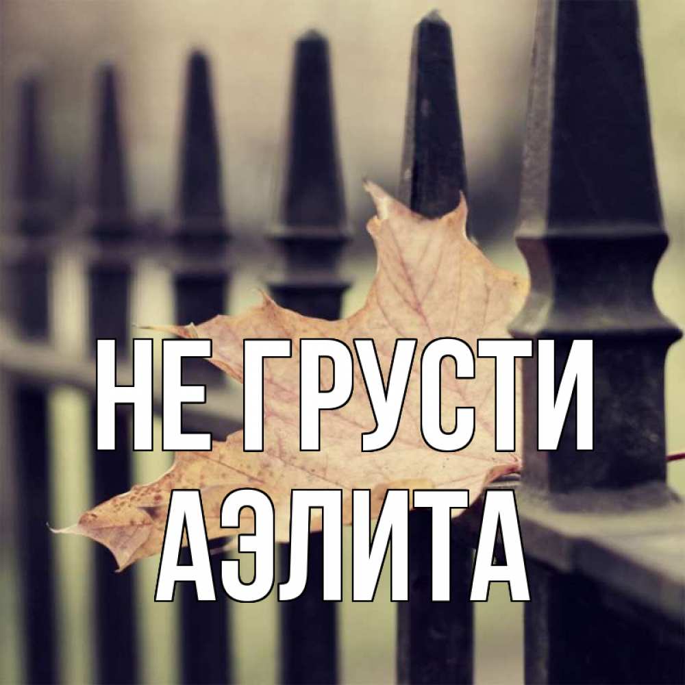 Открытка на каждый день с именем, Аэлита Не грусти лист клена Прикольная открытка с пожеланием онлайн скачать бесплатно 