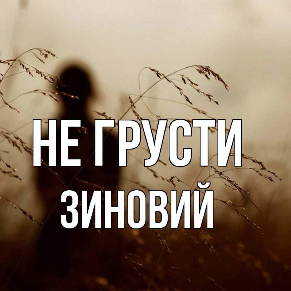 Открытка на каждый день с именем, Зиновий Не грусти грусть Прикольная открытка с пожеланием онлайн скачать бесплатно 