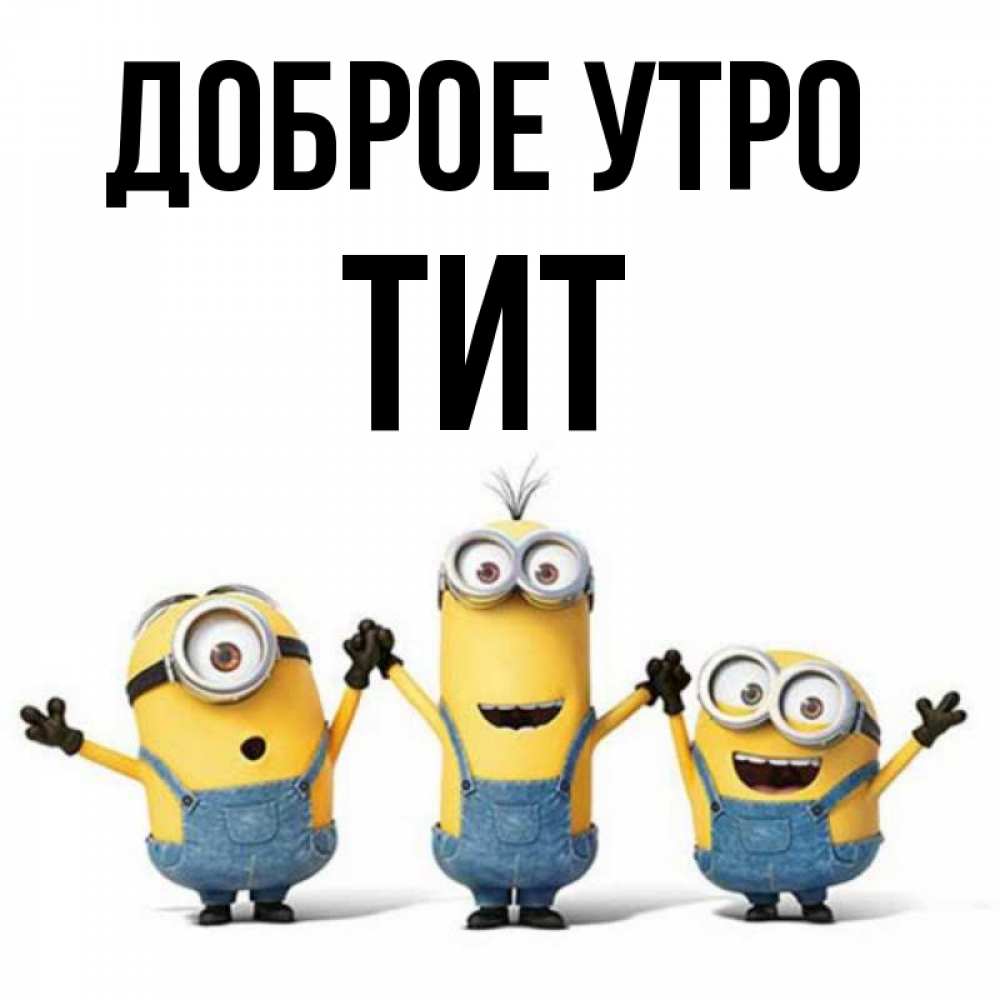 Открытка на каждый день с именем, Тит Доброе утро бодренького утра Прикольная открытка с пожеланием онлайн скачать бесплатно 