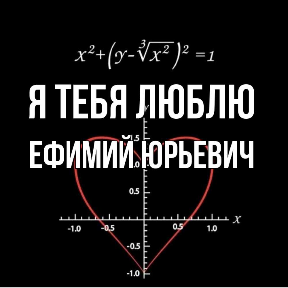 Открытка с именем, Ефимий Юрьевич, Я тебя люблю