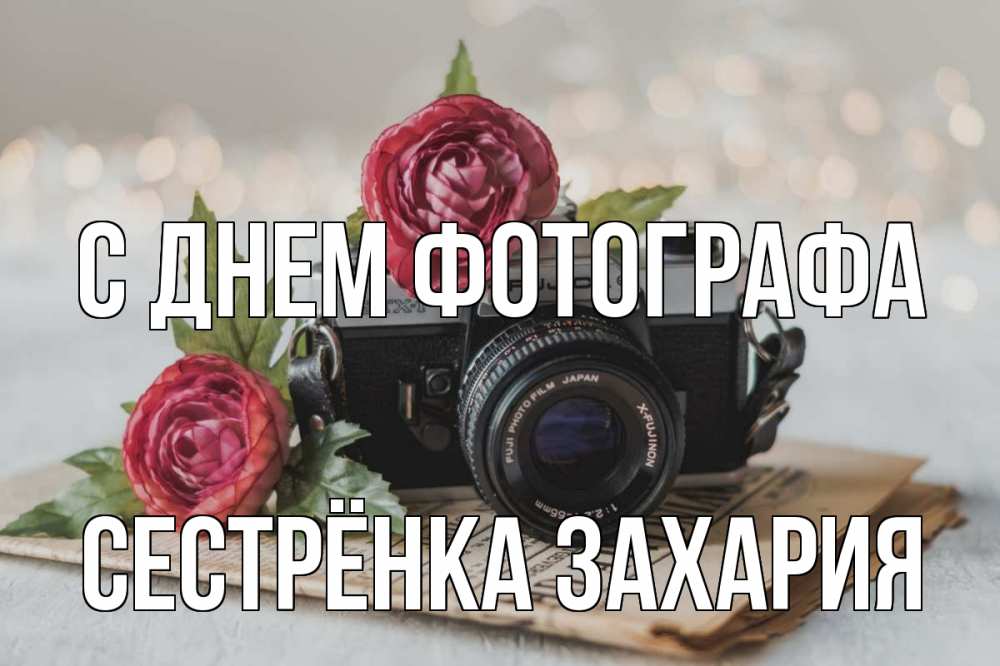 Открытка на каждый день с именем, Сестрёнка-Захария С днем фотографа с днем фотографа Прикольная открытка с пожеланием онлайн скачать бесплатно 
