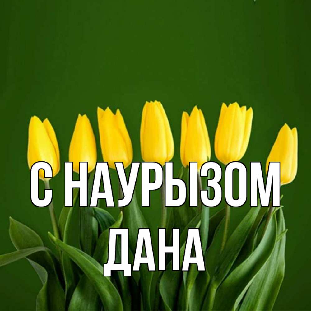 Открытка на каждый день с именем, Дана С наурызом желтого цвета 3 Прикольная открытка с пожеланием онлайн скачать бесплатно 
