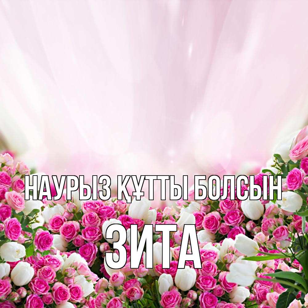 Открытка на каждый день с именем, Зита Наурыз құтты болсын под снегом Прикольная открытка с пожеланием онлайн скачать бесплатно 