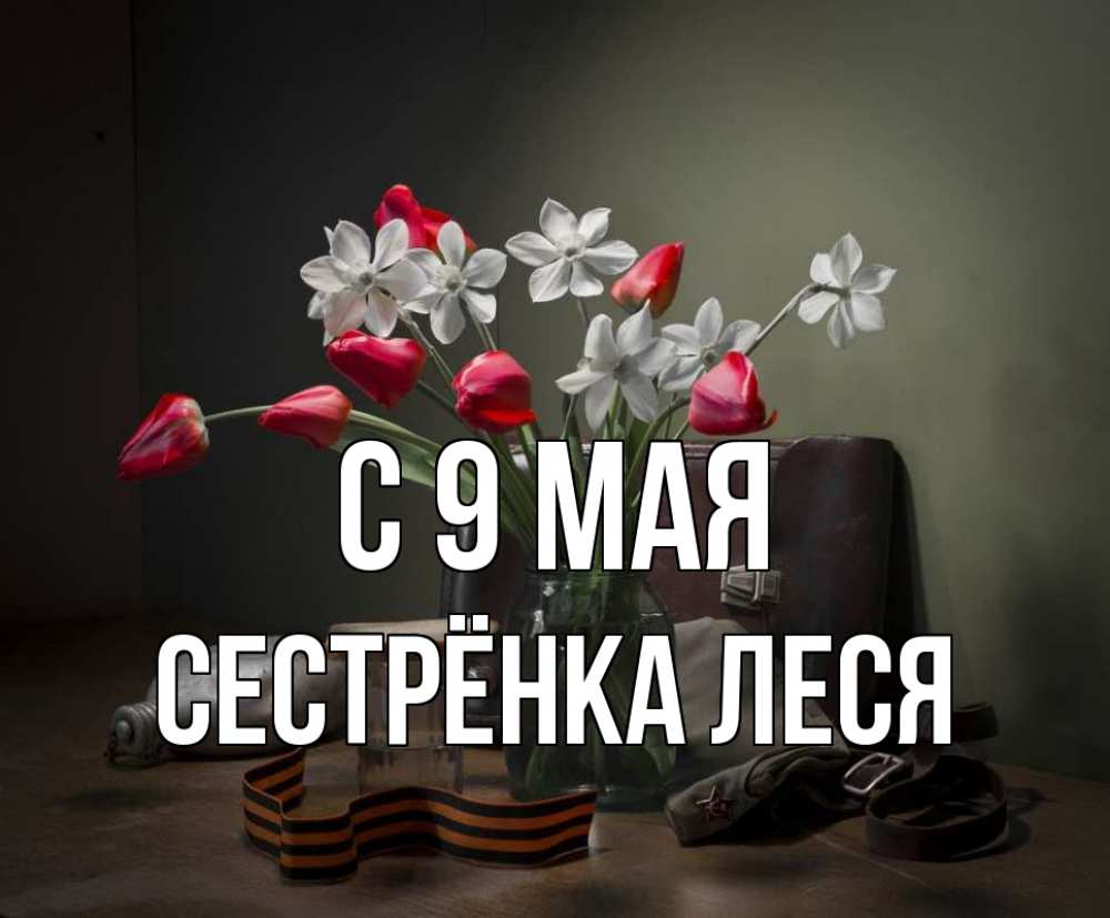 Открытка на каждый день с именем, Сестрёнка-Леся С 9 мая 9 мая Прикольная открытка с пожеланием онлайн скачать бесплатно 