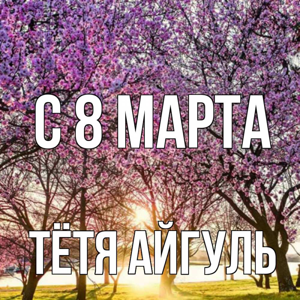 Открытка на каждый день с именем, Тётя-Айгуль С 8 марта международный женский день Прикольная открытка с пожеланием онлайн скачать бесплатно 