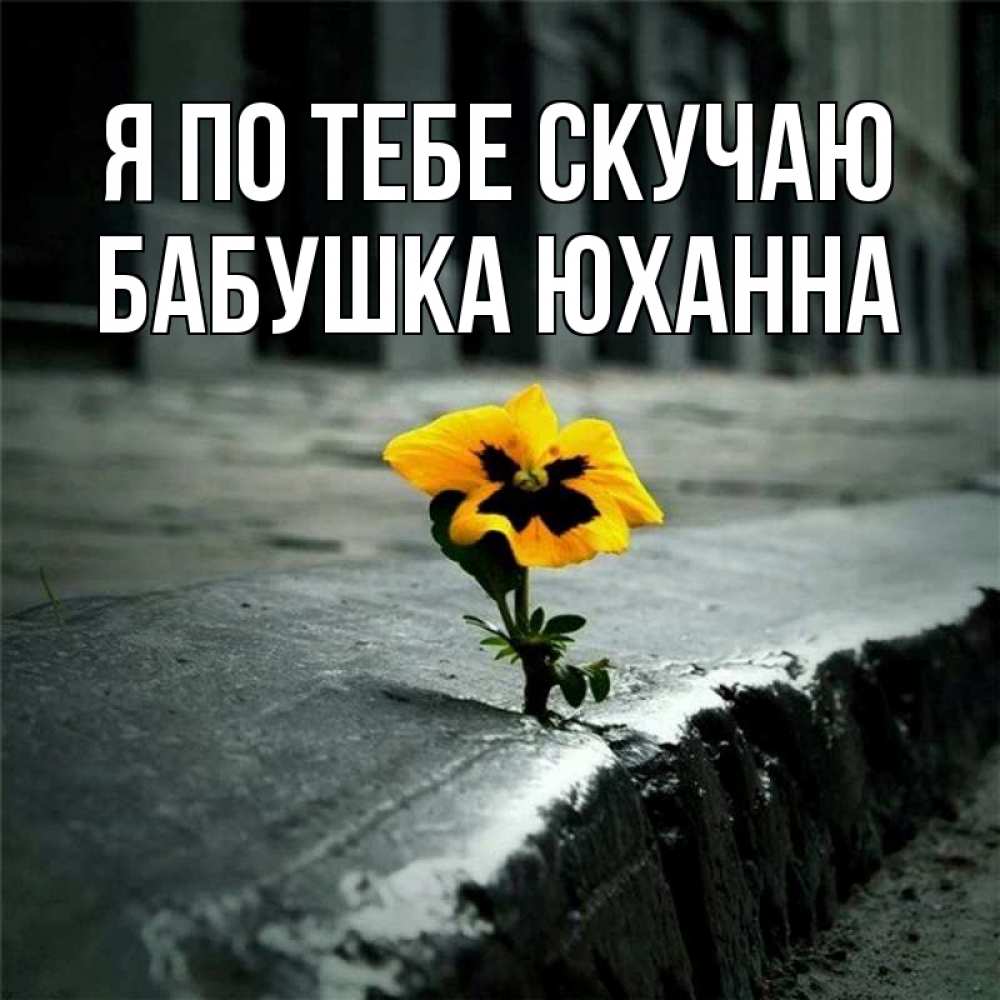 Открытка на каждый день с именем, Бабушка-Юханна Я по тебе скучаю надеюсь будет лучше Прикольная открытка с пожеланием онлайн скачать бесплатно 