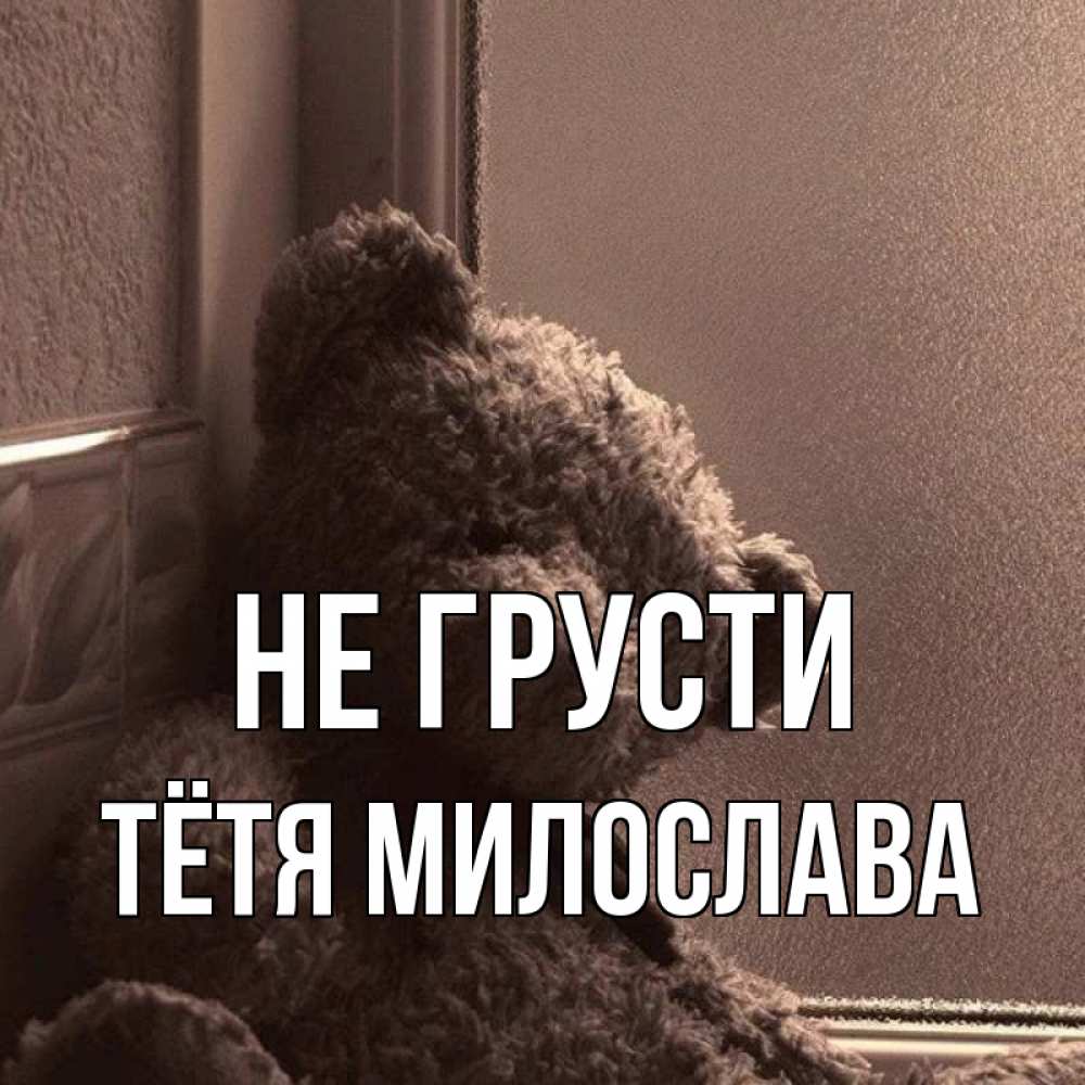 Открытка на каждый день с именем, Тётя-Милослава Не грусти стекол рефленое Прикольная открытка с пожеланием онлайн скачать бесплатно 