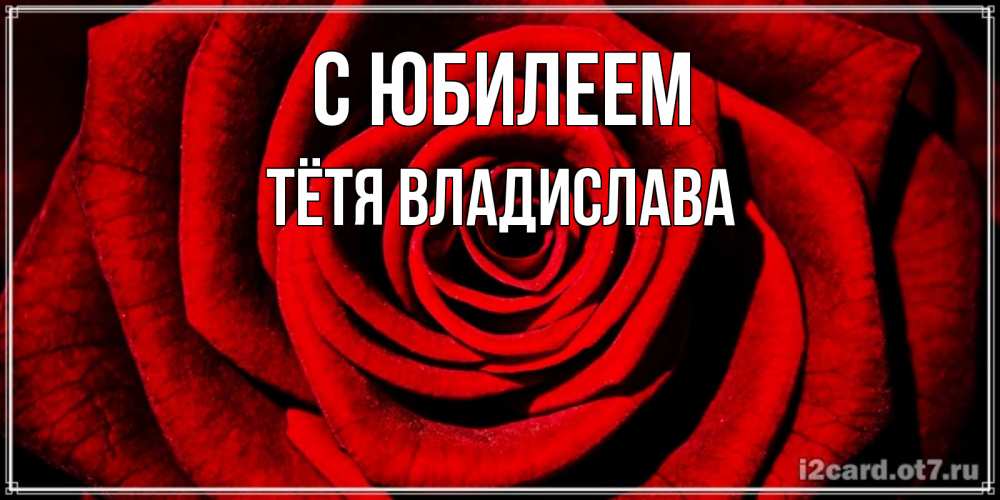 Открытка на каждый день с именем, Тётя-Владислава С юбилеем алая роза Прикольная открытка с пожеланием онлайн скачать бесплатно 