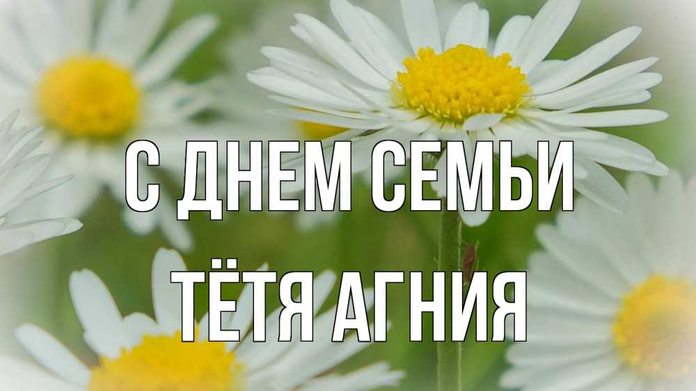 Открытка на каждый день с именем, Тётя-Агния С днем семьи с днем семьи  1 Прикольная открытка с пожеланием онлайн скачать бесплатно 