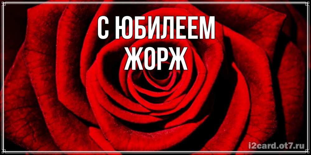 Открытка на каждый день с именем, Жорж С юбилеем алая роза Прикольная открытка с пожеланием онлайн скачать бесплатно 