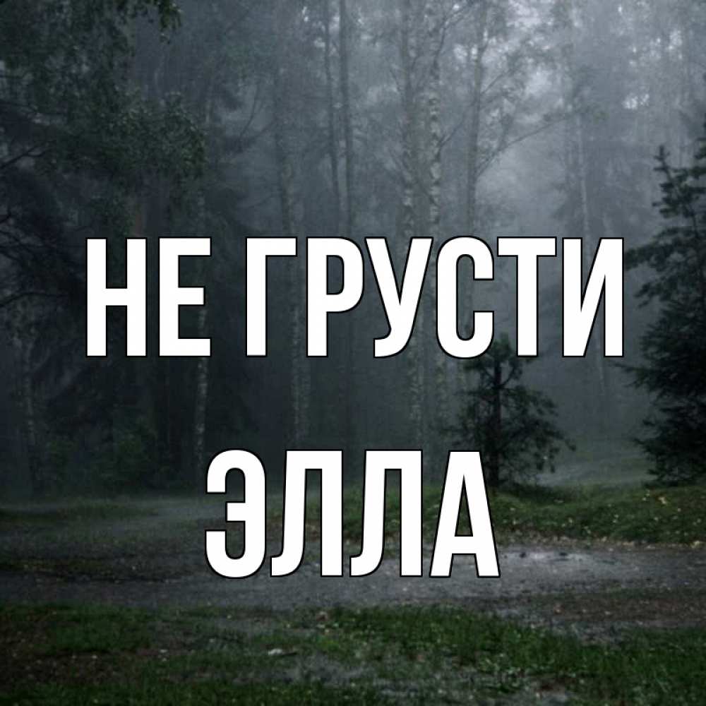 Открытка на каждый день с именем, Элла Не грусти осень Прикольная открытка с пожеланием онлайн скачать бесплатно 