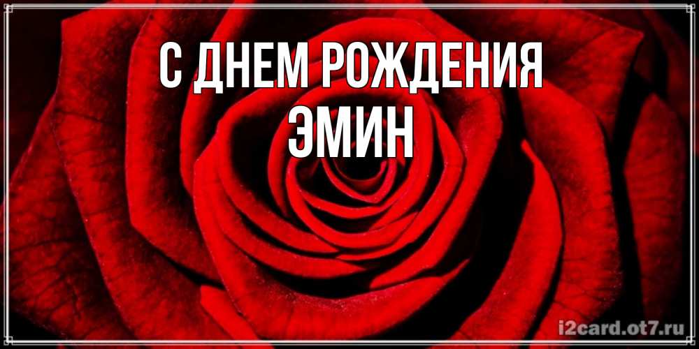 Открытка на каждый день с именем, Эмин С днем рождения алая роза Прикольная открытка с пожеланием онлайн скачать бесплатно 