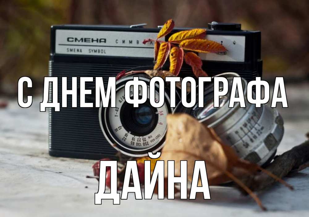 Открытка на каждый день с именем, Дайна С днем фотографа с днем фотографа Прикольная открытка с пожеланием онлайн скачать бесплатно 