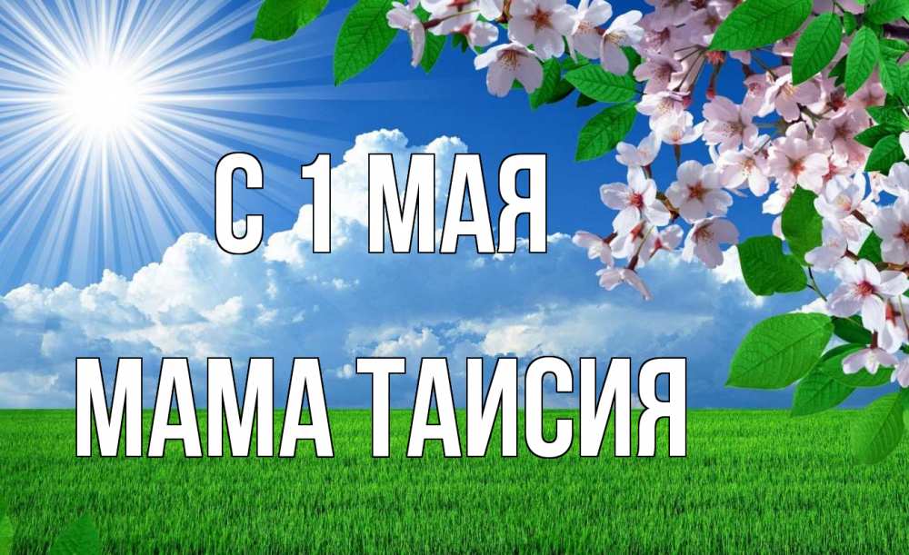 Открытка на каждый день с именем, Мама-Таисия С 1 мая С 1 мая Прикольная открытка с пожеланием онлайн скачать бесплатно 