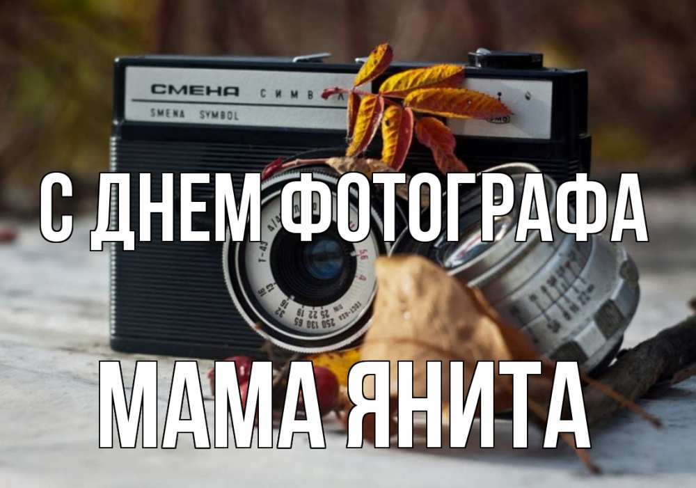 Открытка на каждый день с именем, Мама-Янита С днем фотографа с днем фотографа Прикольная открытка с пожеланием онлайн скачать бесплатно 