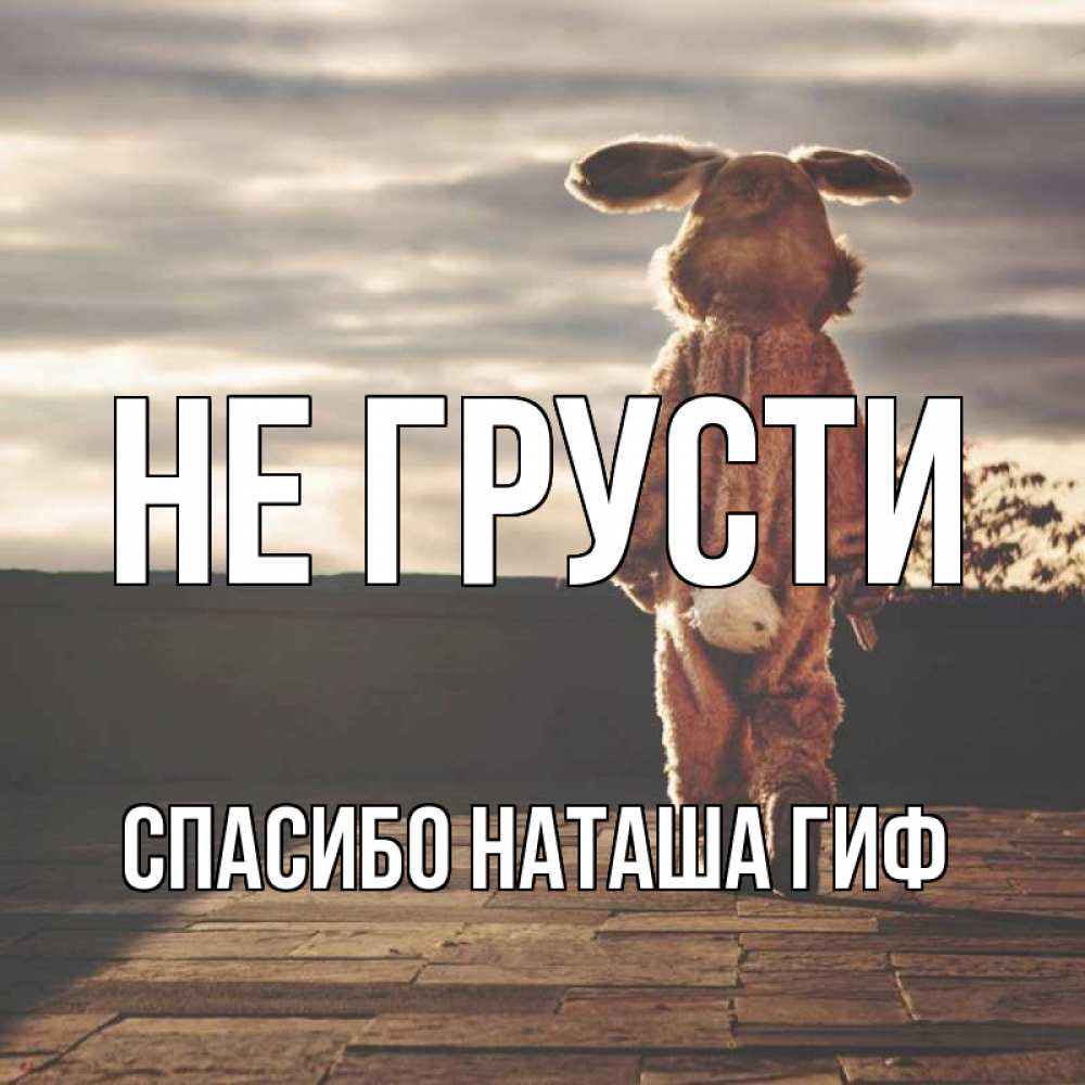 Открытка на каждый день с именем, СПАСИБО-НАТАША-ГИФ Не грусти со спины Прикольная открытка с пожеланием онлайн скачать бесплатно 