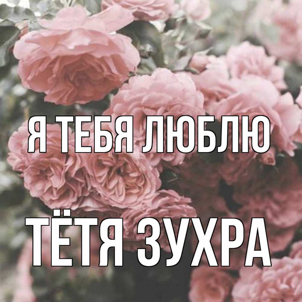 Открытка на каждый день с именем, Тётя-Зухра Я тебя люблю розы 3 Прикольная открытка с пожеланием онлайн скачать бесплатно 