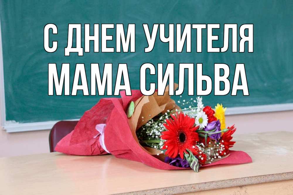Открытка на каждый день с именем, Мама-Сильва С днем учителя школа с днем учителя Прикольная открытка с пожеланием онлайн скачать бесплатно 