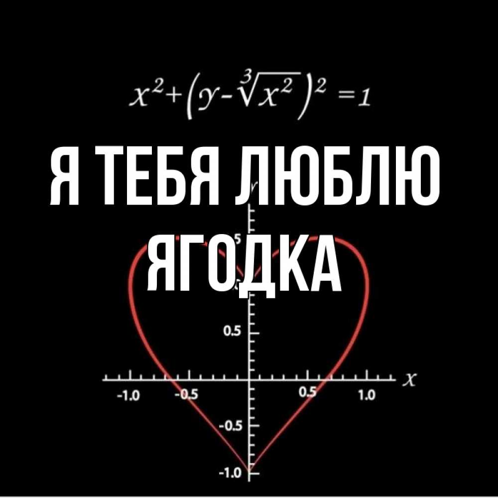 Открытка на каждый день с именем, Ягодка Я тебя люблю сердечная формула Прикольная открытка с пожеланием онлайн скачать бесплатно 