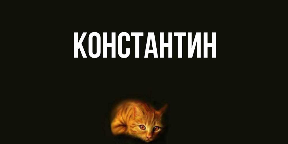 Открытка на каждый день с именем, Константин Главная кот Прикольная открытка с пожеланием онлайн скачать бесплатно 