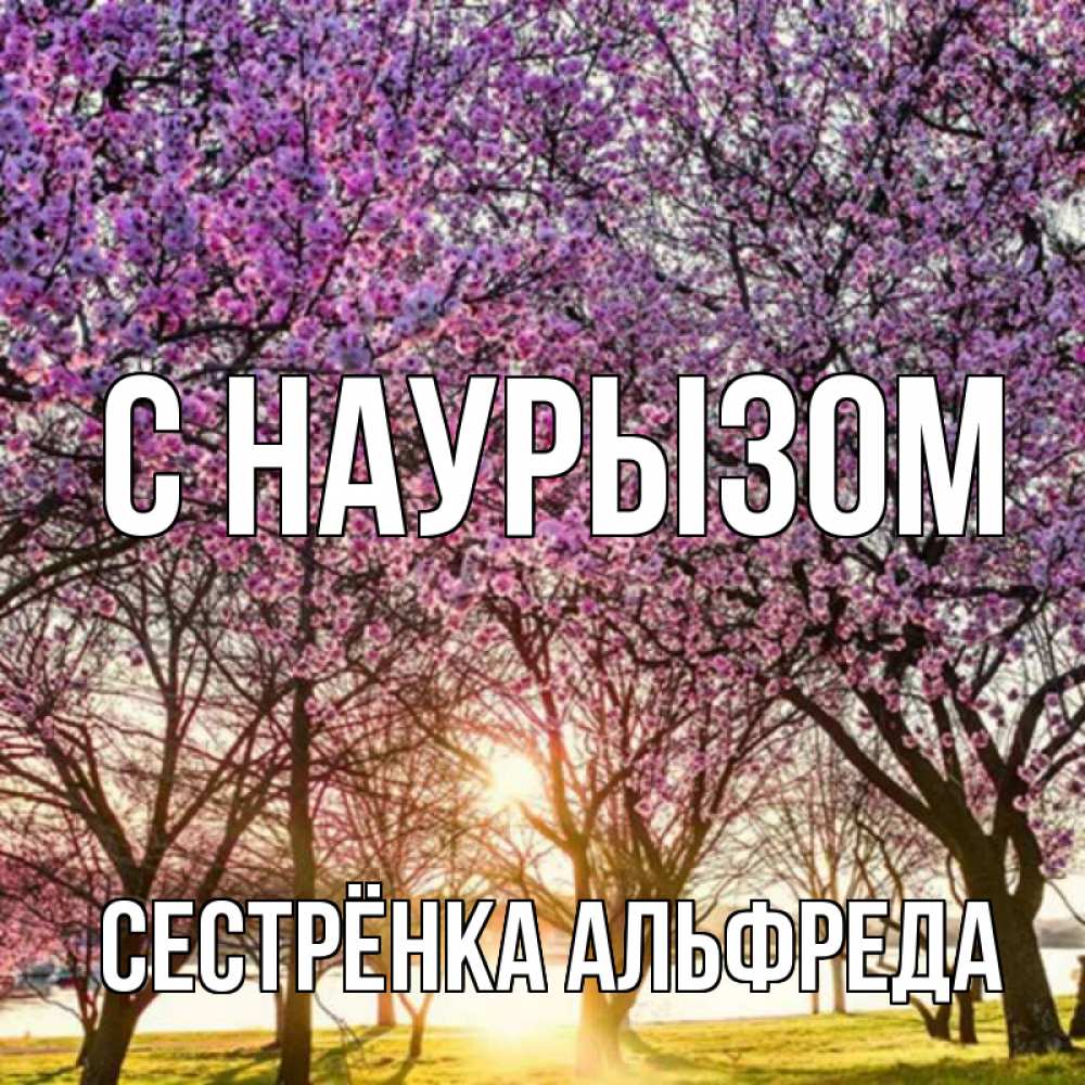 Открытка на каждый день с именем, Сестрёнка-Альфреда С наурызом праздник весны наурыз Прикольная открытка с пожеланием онлайн скачать бесплатно 