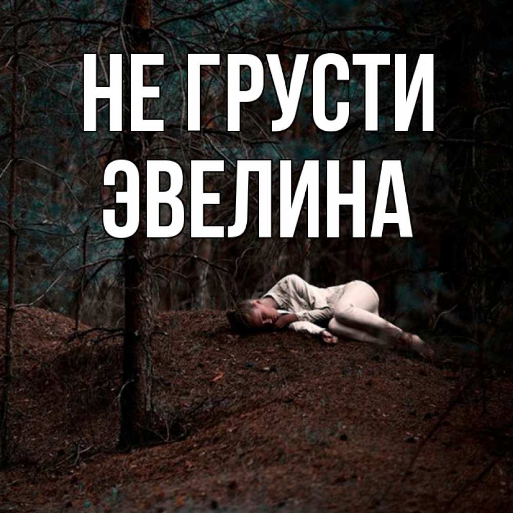 Открытка на каждый день с именем, Эвелина Не грусти лес Прикольная открытка с пожеланием онлайн скачать бесплатно 