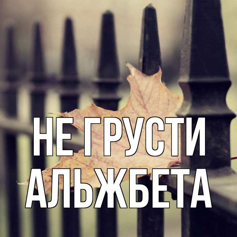 Открытка на каждый день с именем, Альжбета Не грусти лист клена Прикольная открытка с пожеланием онлайн скачать бесплатно 