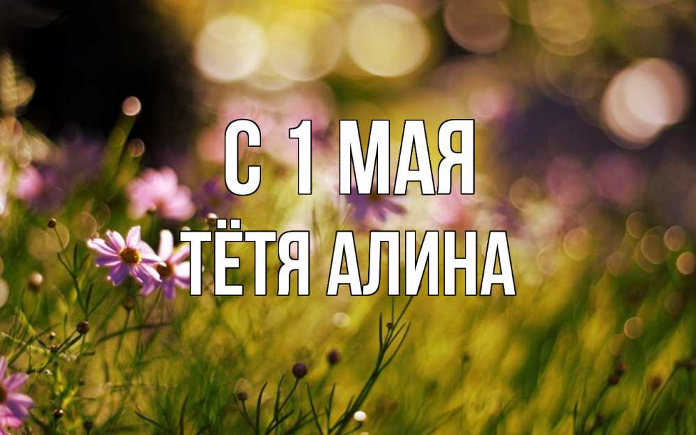 Открытка на каждый день с именем, Тётя-Алина С 1 мая С 1 мая Прикольная открытка с пожеланием онлайн скачать бесплатно 