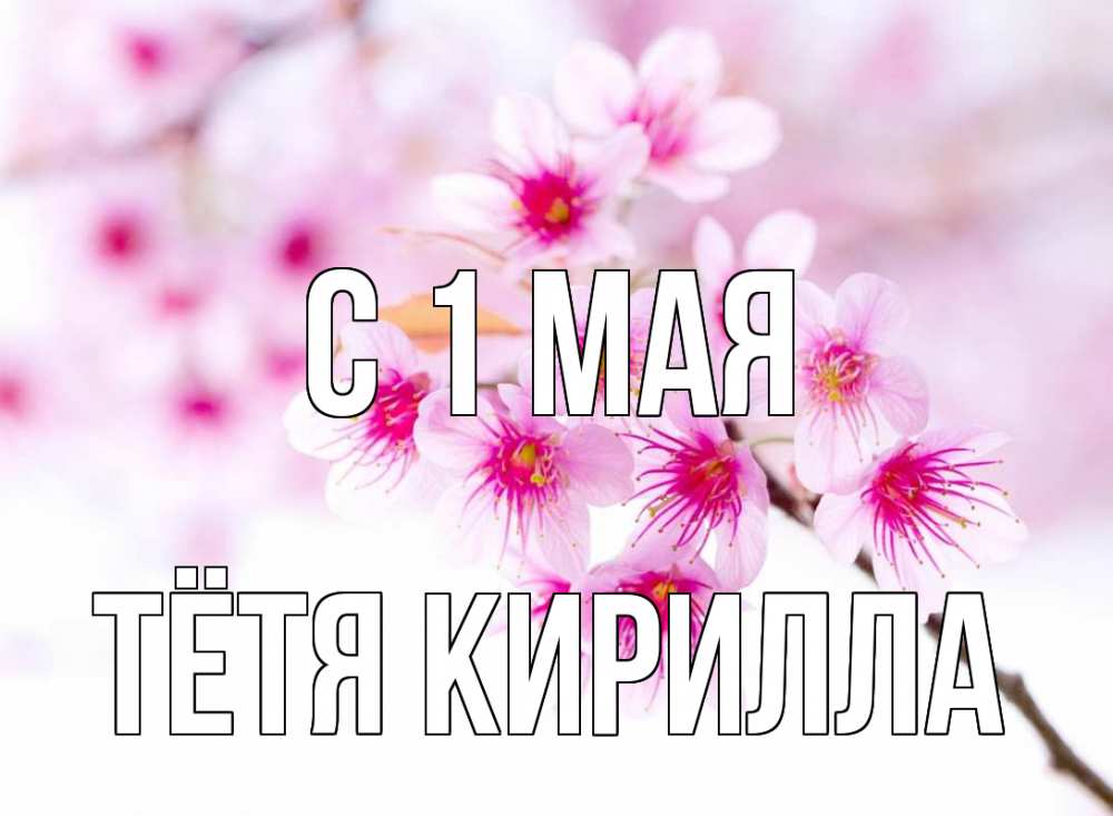 Открытка на каждый день с именем, Тётя-Кирилла С 1 мая С 1 мая 2 Прикольная открытка с пожеланием онлайн скачать бесплатно 