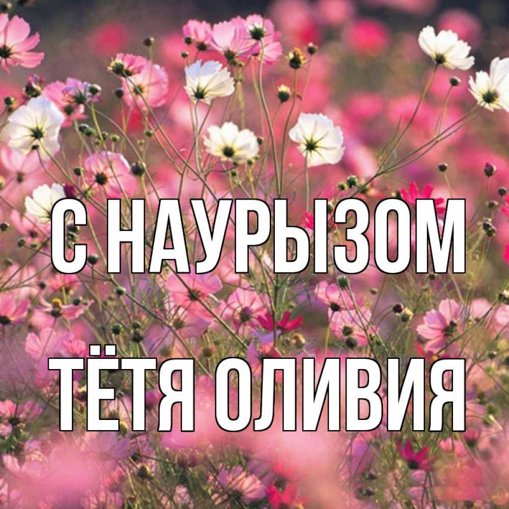 Открытка на каждый день с именем, Тётя-Оливия С наурызом красиво 1 Прикольная открытка с пожеланием онлайн скачать бесплатно 
