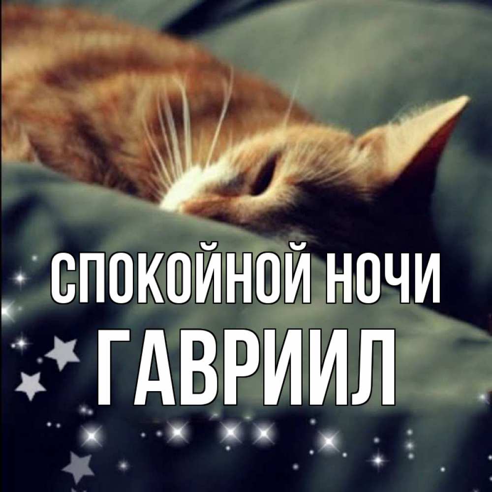 Открытка на каждый день с именем, Гавриил Спокойной ночи кроватка Прикольная открытка с пожеланием онлайн скачать бесплатно 
