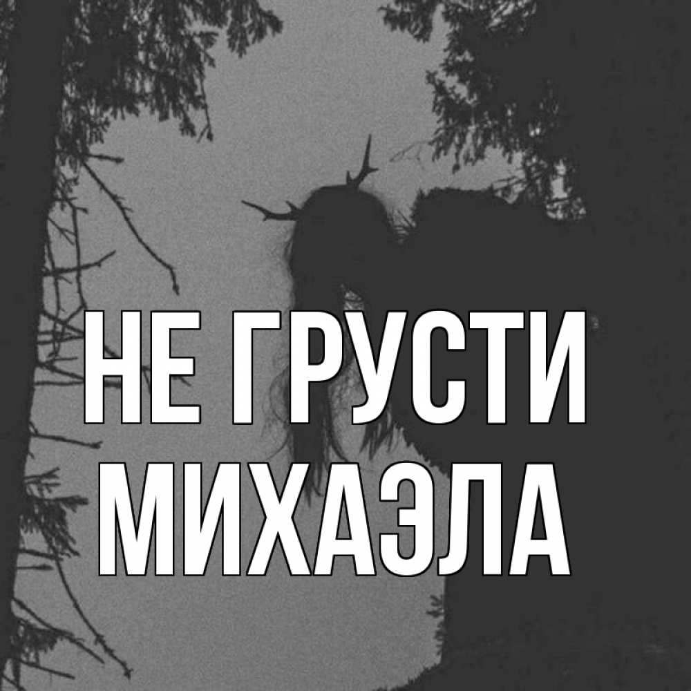 Открытка на каждый день с именем, Михаэла Не грусти чудище лесное Прикольная открытка с пожеланием онлайн скачать бесплатно 
