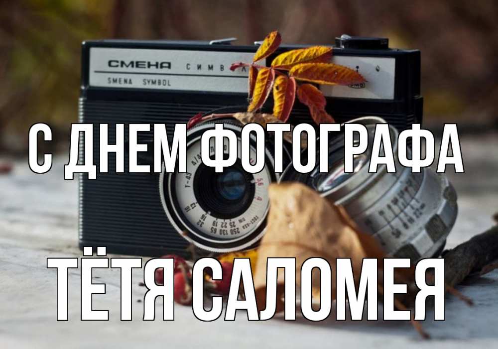 Открытка на каждый день с именем, Тётя-Саломея С днем фотографа с днем фотографа Прикольная открытка с пожеланием онлайн скачать бесплатно 