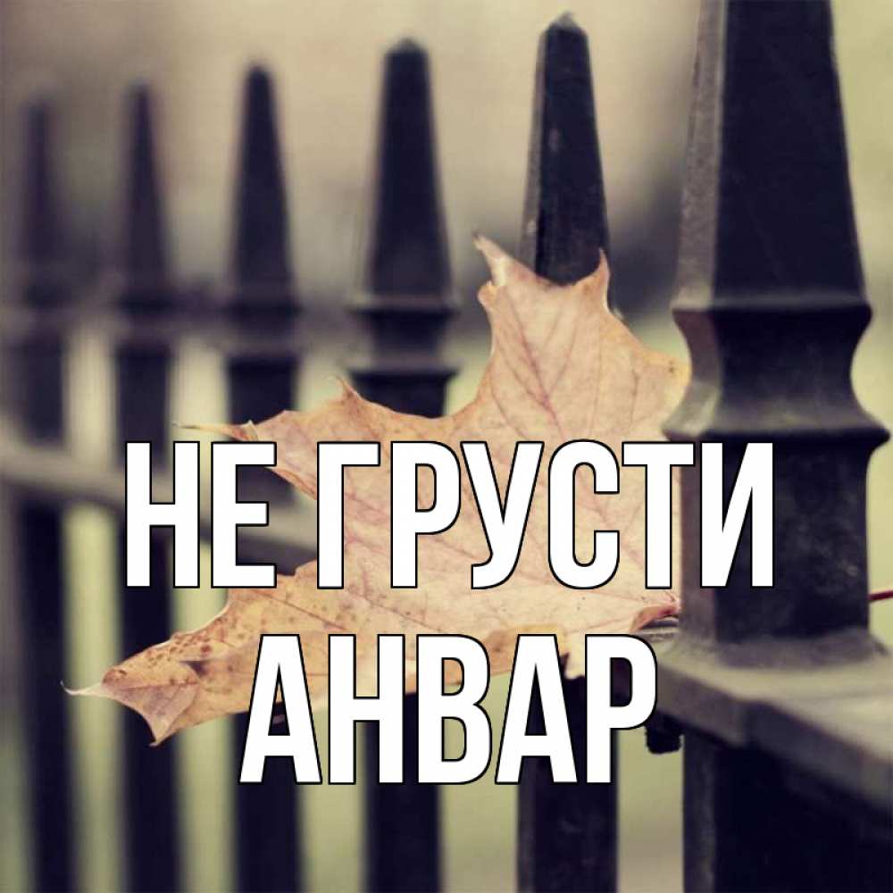 Открытка на каждый день с именем, Анвар Не грусти лист клена Прикольная открытка с пожеланием онлайн скачать бесплатно 