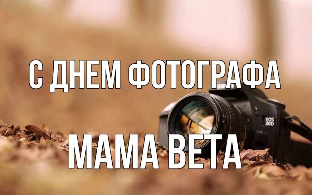 Открытка на каждый день с именем, Мама-Вета С днем фотографа с днем фотографа Прикольная открытка с пожеланием онлайн скачать бесплатно 