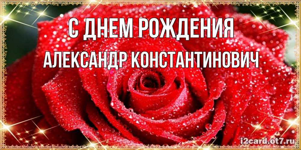 Открытка на каждый день с именем, Александр-Константинович С днем рождения роса и роза. открытка с красивой розой Прикольная открытка с пожеланием онлайн скачать бесплатно 