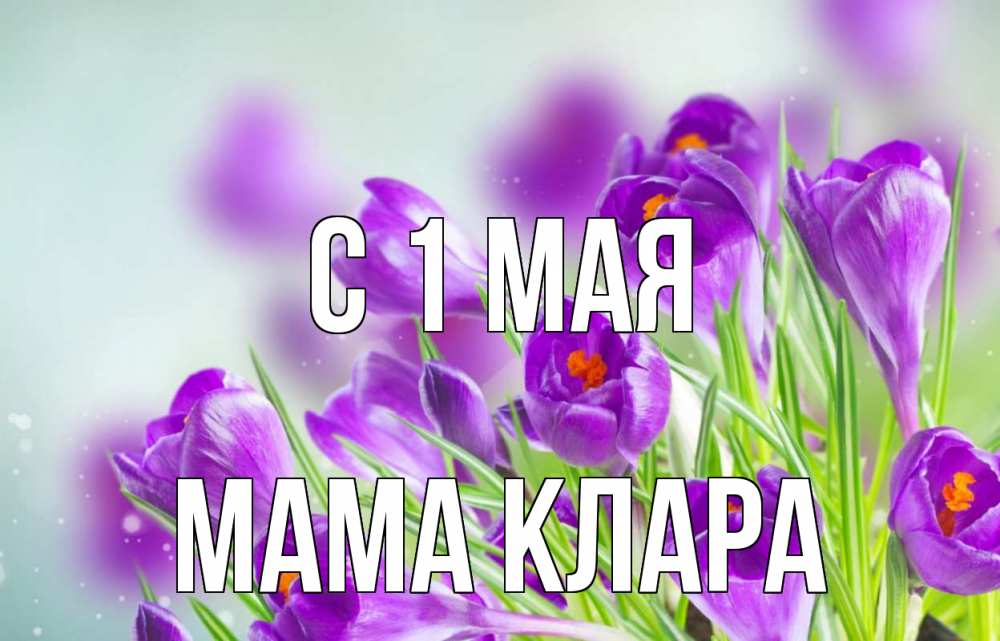 Открытка на каждый день с именем, Мама-Клара С 1 мая 1 мая Прикольная открытка с пожеланием онлайн скачать бесплатно 