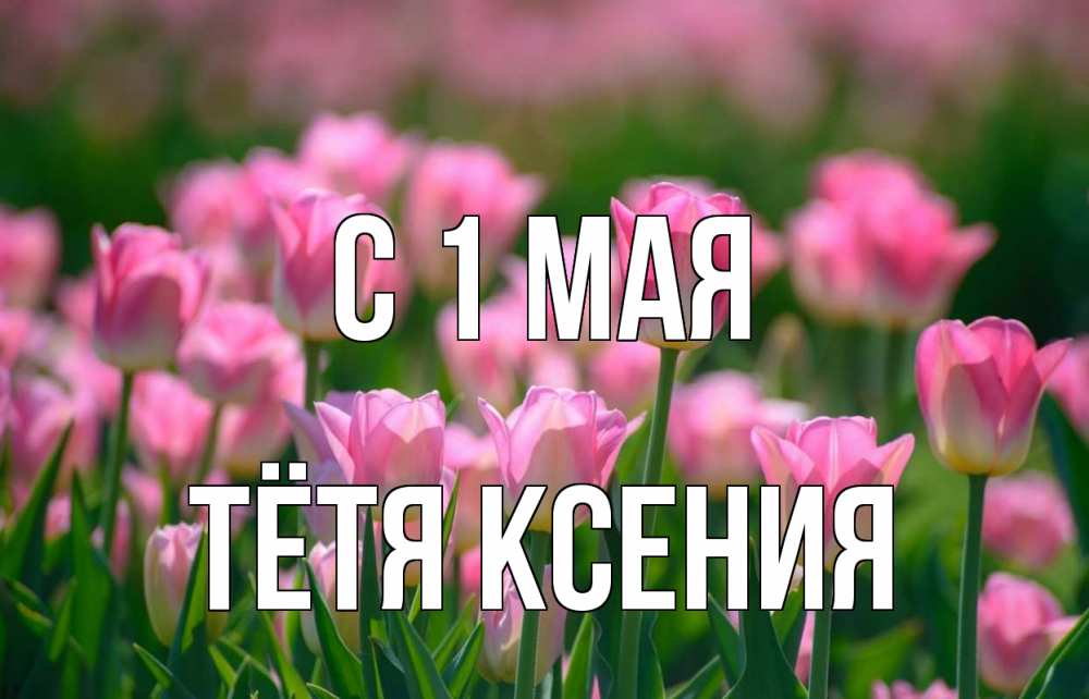 Открытка на каждый день с именем, Тётя-Ксения С 1 мая С 1 мая Прикольная открытка с пожеланием онлайн скачать бесплатно 