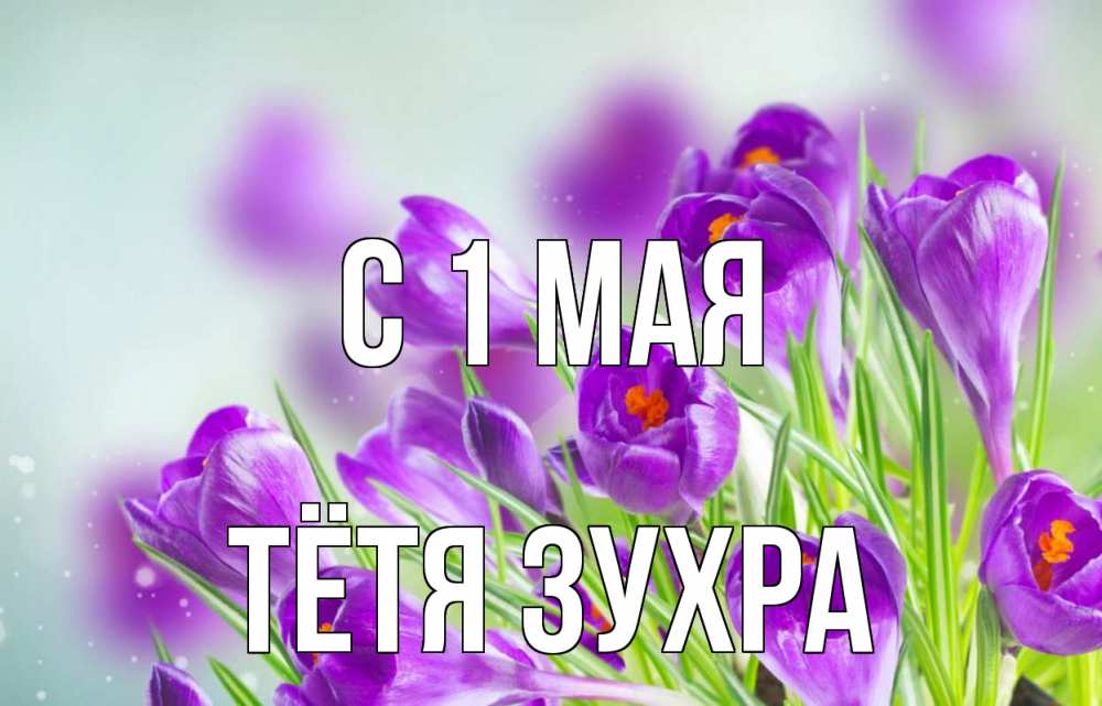 Открытка на каждый день с именем, Тётя-Зухра С 1 мая 1 мая Прикольная открытка с пожеланием онлайн скачать бесплатно 