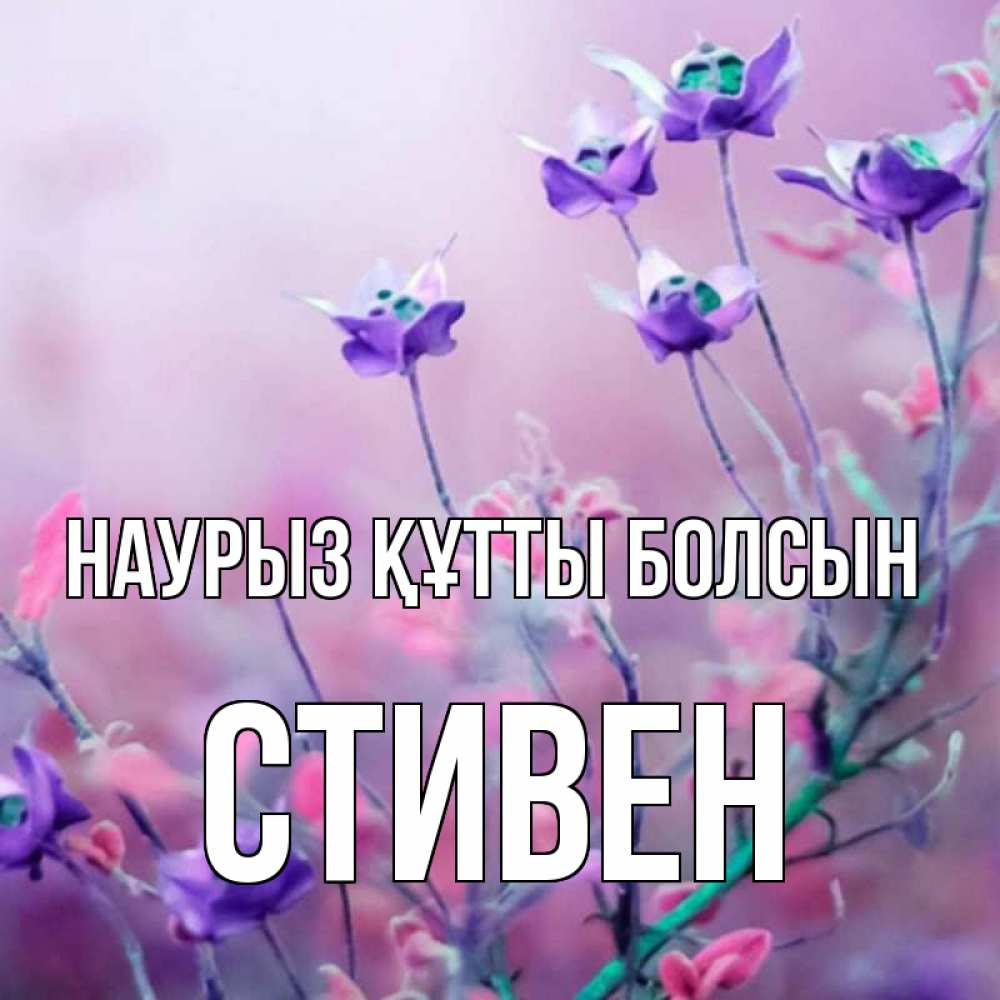 Открытка на каждый день с именем, Стивен Наурыз құтты болсын наурыз  2 Прикольная открытка с пожеланием онлайн скачать бесплатно 