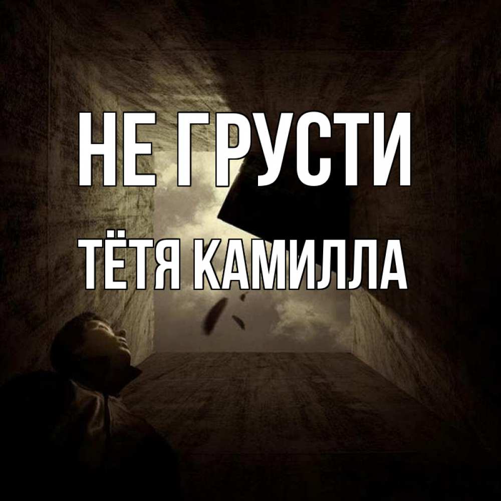 Открытка на каждый день с именем, Тётя-Камилла Не грусти жуть Прикольная открытка с пожеланием онлайн скачать бесплатно 
