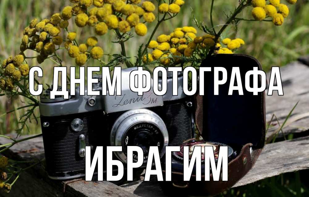 Открытка на каждый день с именем, Ибрагим С днем фотографа с днем фотографа Прикольная открытка с пожеланием онлайн скачать бесплатно 