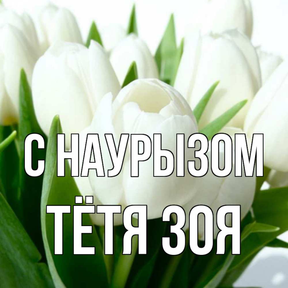 Открытка на каждый день с именем, Тётя-Зоя С наурызом цветы Прикольная открытка с пожеланием онлайн скачать бесплатно 